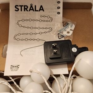 Ikea STRALA Snowball Outdoor White Light Chain Article # 502.186.62   (1124)